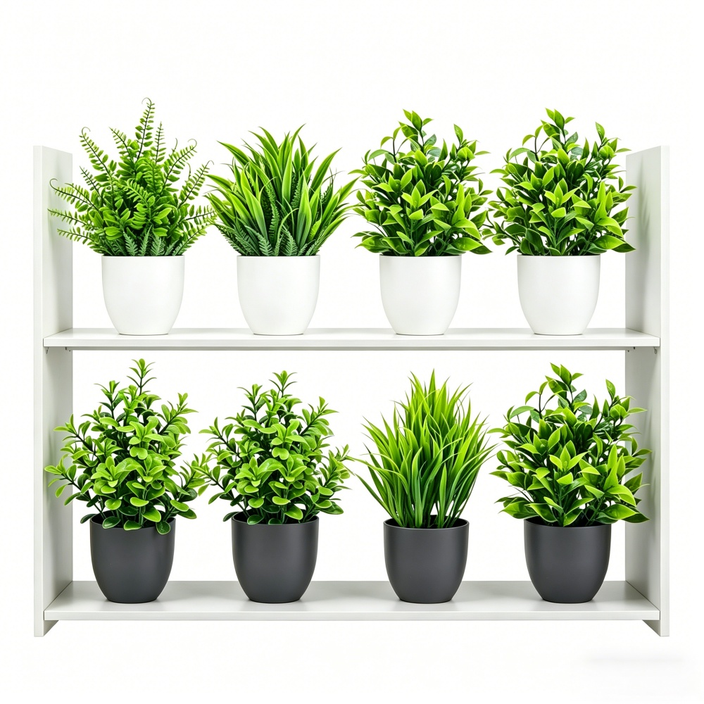Bonsai Garden Accessories - 4 Buah/Set Tanaman Buatan Mini Pot