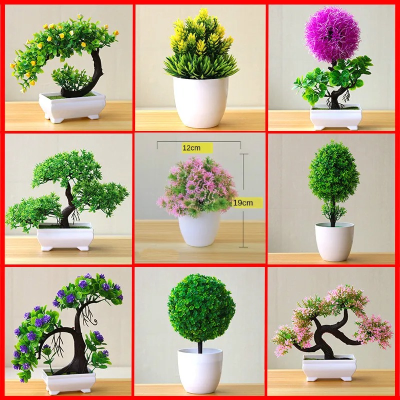 Bonsai Garden Accessories - Tanaman Pohon Kecil Buatan dalam Pot,