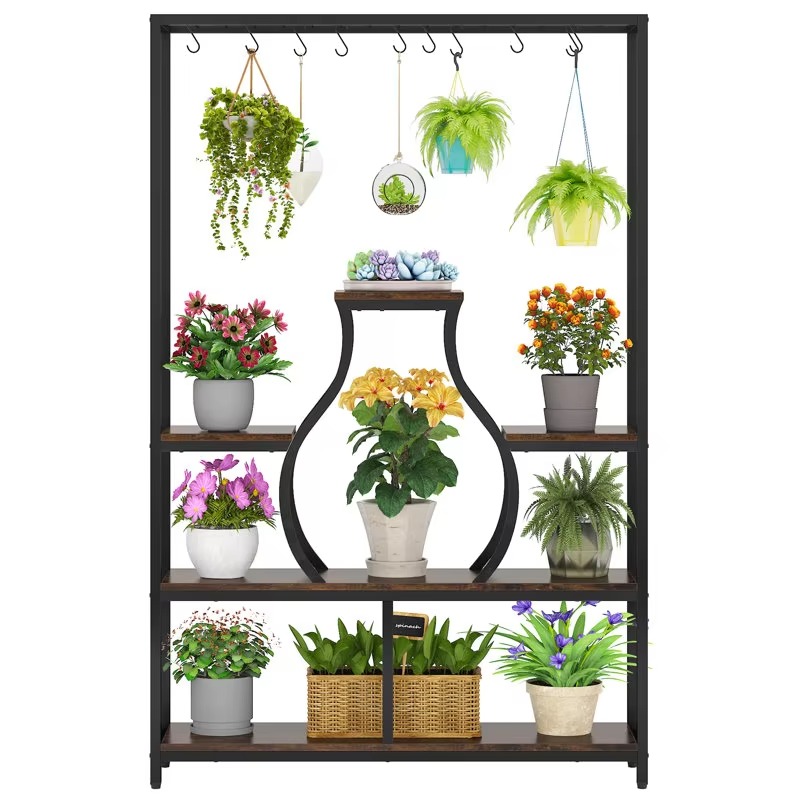 Rak Pot Bunga Gantung Dekorati - Bonsai Garden Display ulasan dan harga