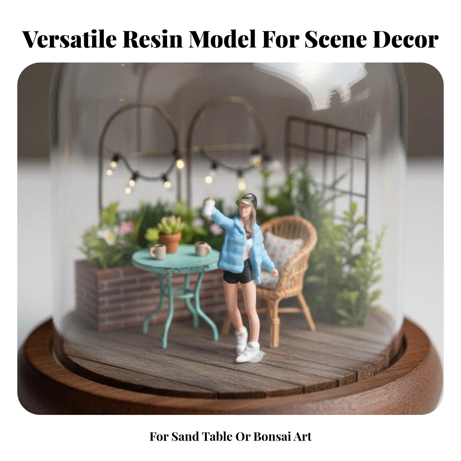 Figur Wanita dari Resin, Skala - Bonsai Garden Display ulasan dan harga