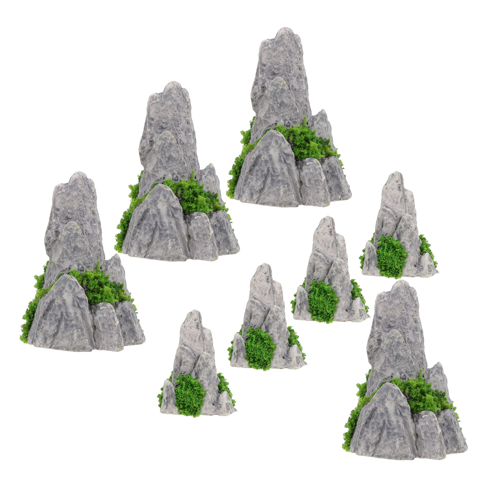 8Pcs Ornamen Batu Mini Resin u - Bonsai Garden With Sand ulasan dan harga